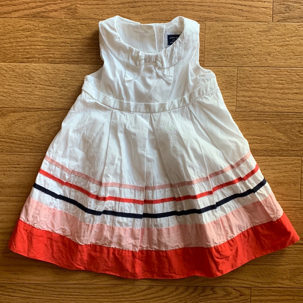 JANIE AND JACK White Sleeveless Dress 3-6 months